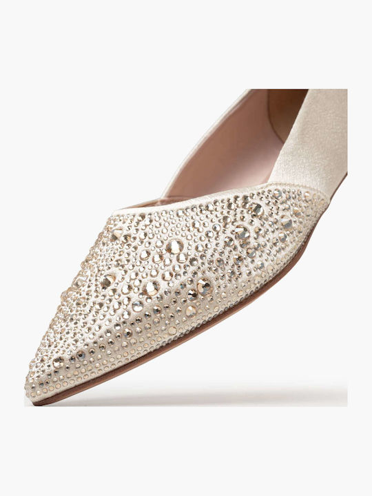 Women's Ballerina Shoes in Beige Colour