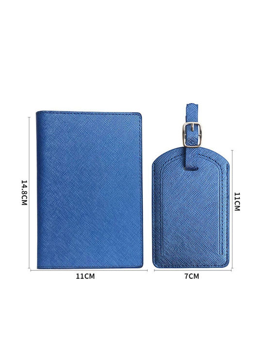 Portofel Pentru Pașaport și Carduri Alista Home 23x16 Cm 70g Piele Pu Suport Pix Suport Etichetă Accesoriu Unisex Multifuncțional Albastru