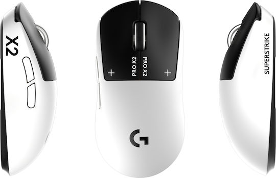 Logitech Pro X2 Superstrike Ασύρματο Laser Gaming Ποντίκι 44000 DPI Μαύρο