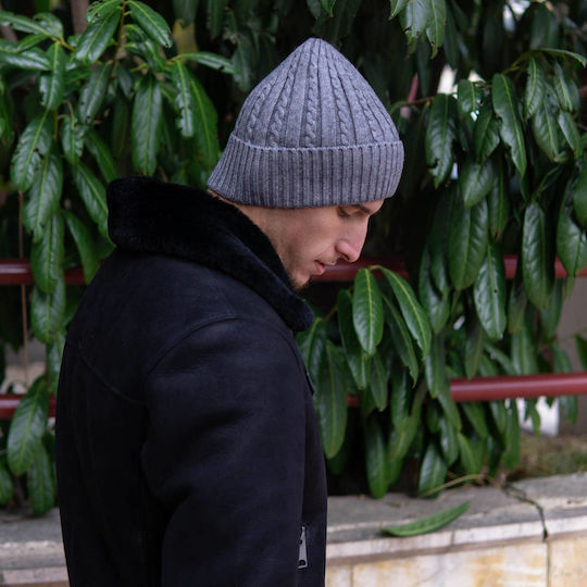 Beanie Mützen Für Männer Strick in Grau