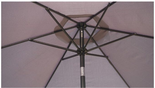 Umbrelă Rotundă Din Aluminiu Gri Φ2.5m