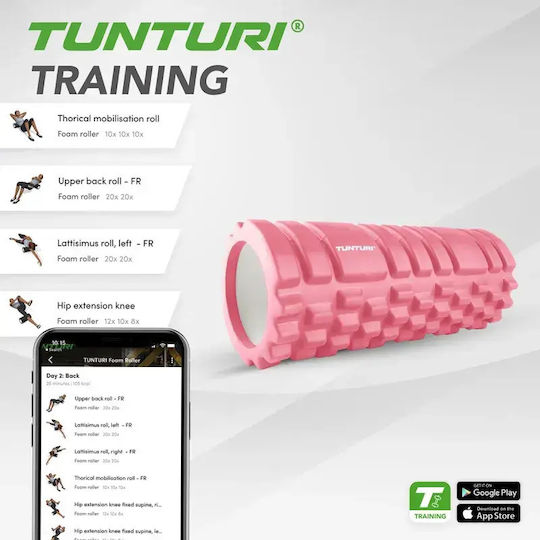 Tunturi Grid Round Roller Pink 33cm