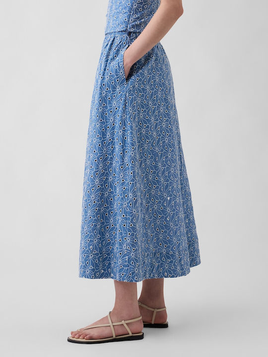 Fustă Maxi Cu Talie Înaltă Soft Cornflower Albastru