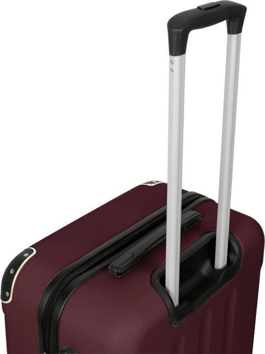 Swiss Hufeisen Medium Gold Travel Suitcase with 4 Wheels
