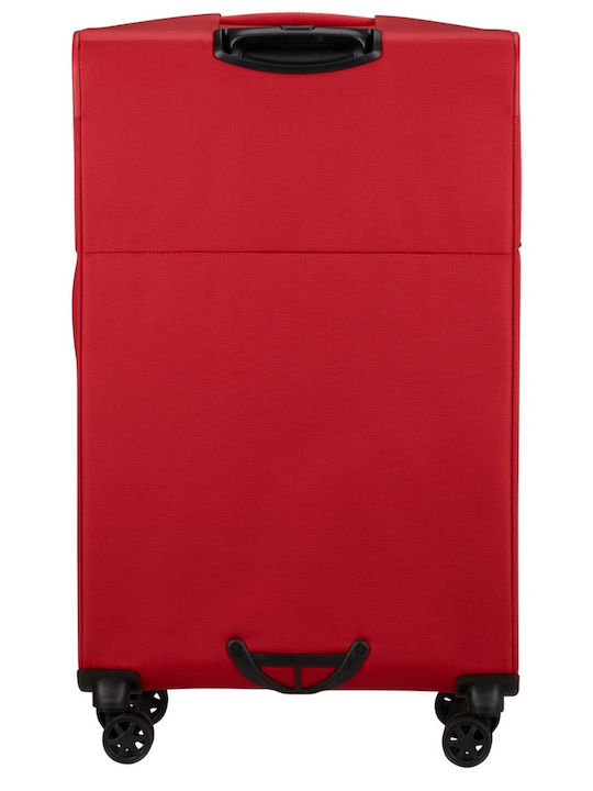 Samsonite Base Breeze Μεγάλη Βαλίτσα Ταξιδίου Κόκκινο με 4 Ρόδες