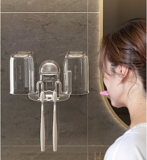Alista Home Ποτηροθήκη Πλαστική με Βεντούζα Γκρι 4775277348242