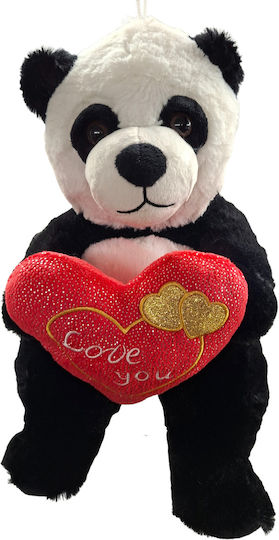 ToyMarkt Plush Teddy Bear Panda with Valentine's Day Heart for 3+ Years 28 cm