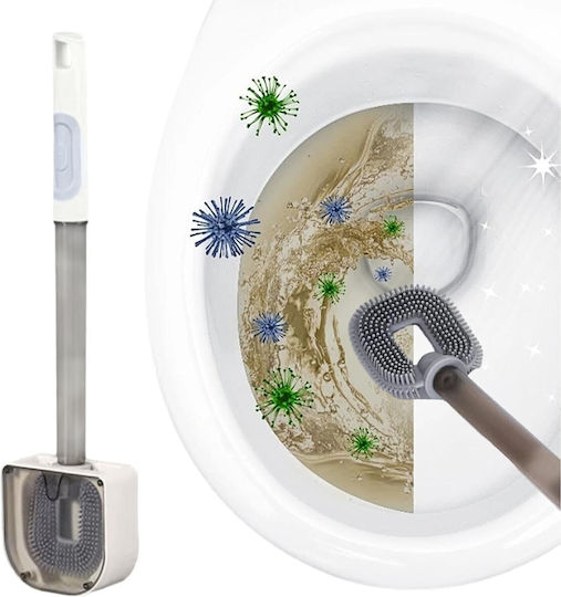 Alista Home Perie de Toaletă din Plastic pentru Baie Albă