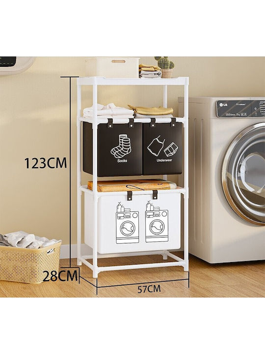 Alista Home Wäschekorb Metallisch Grau