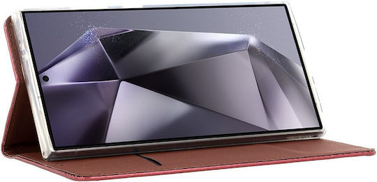 Smart Back Cover Silicone / Leather / Fabric Burgundy (Xiaomi 14)