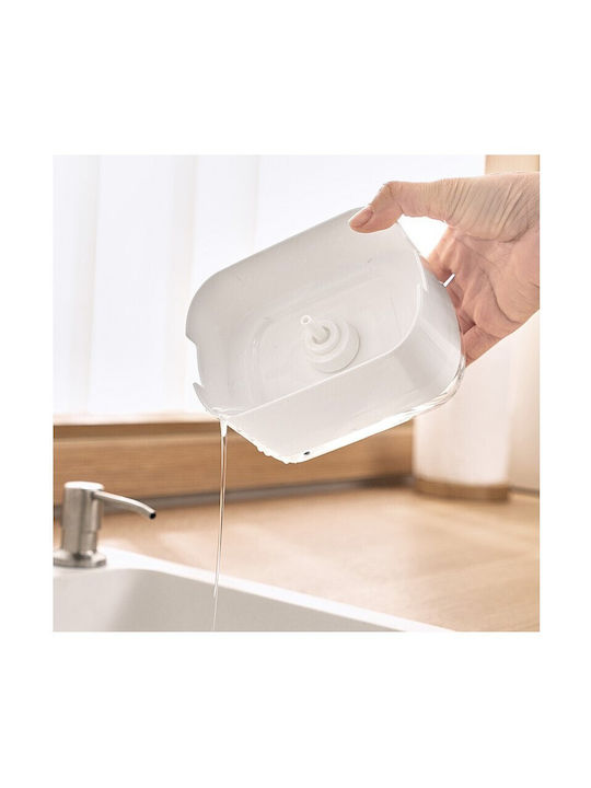 Alista Home Kitchen Plastic Dispenser with Sponge Holder White 300ml