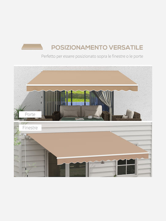 Outsunny Terrace Tent Brown 3.5x2.5m