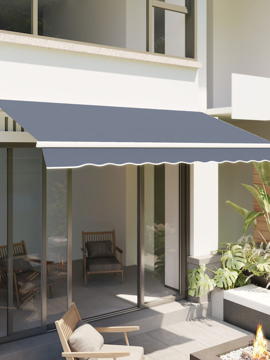 Outsunny Pavillon Terrasse Grau 3.6x2.5m