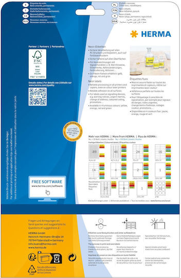 Herma 160 Αυτοκόλλητες Ετικέτες Α4 Ορθογώνιες 99.1x67.7mm