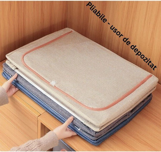 Alista Home Casetă Textilă De Depozitare Pentru Pătură/Duvet Și Haine Albastră 60x42x40cm