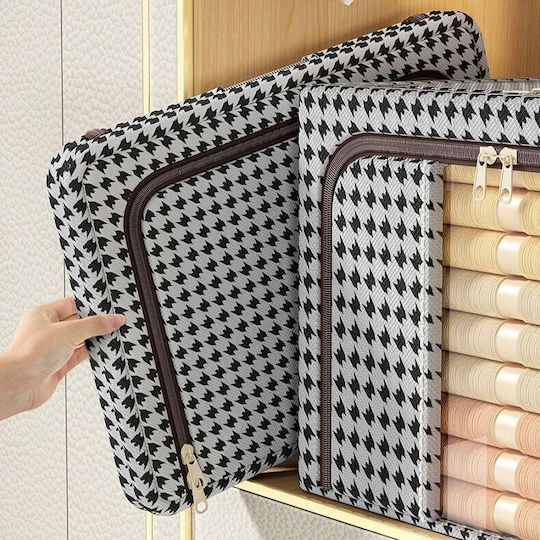Alista Home Casetă Textilă de Depozitare pentru Pătură/Duvet și Haine în Culoare Neagră 60x42x40cm