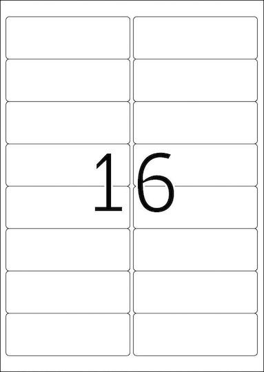 Topstick 1600 Self-Adhesive Rectangular A4 Labels 99.1x33.9mm