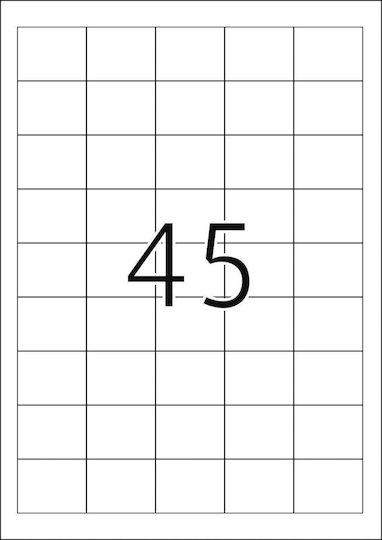 Topstick 4500 Self-Adhesive Rectangular A4 Labels 38.1x29.6mm