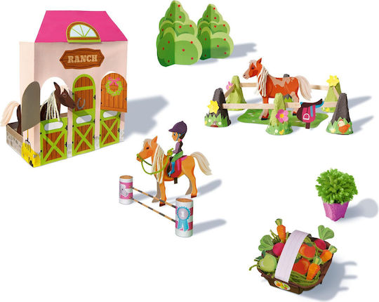 Ravensburger Eco Create Комплект за създаване на конна ферма, включващ 6 проекта