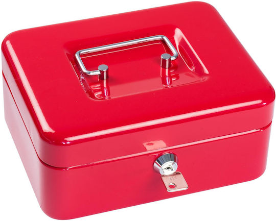 Sax Cash Box with Lock Red Box M 0-810-03