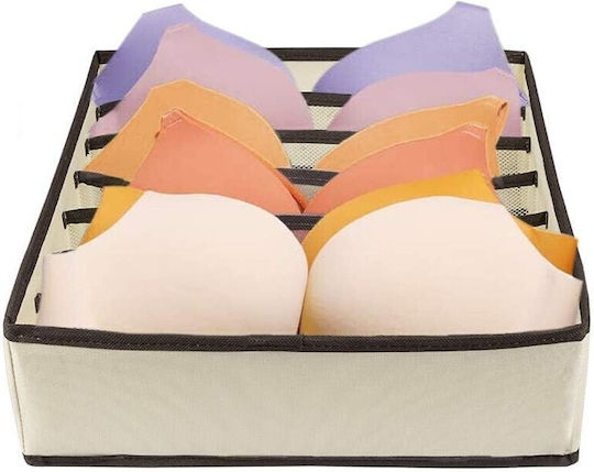 Alista Home Husă De Depozitare Din Plastic Pentru Șosete / Cravate Bej 32x32x10cm