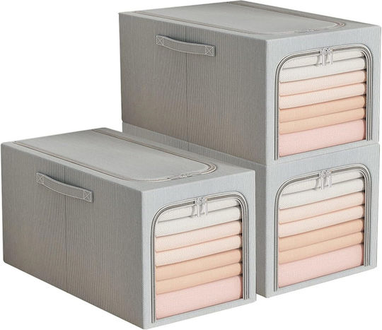 Alista Home Casetă Textilă Depozitare Haine Gri 47x35x30cm