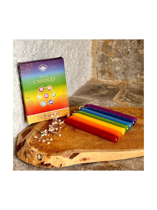Seven Chakra Manifest Magic Candles Set Επτά Κεριά Τσάκρα