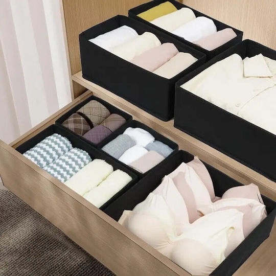 Alista Home Organizer und Schubladenteiler in Schwarz Farbe 6 Stück