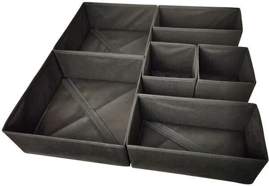 Alista Home Organizer und Schubladenteiler in Schwarz Farbe 6 Stück