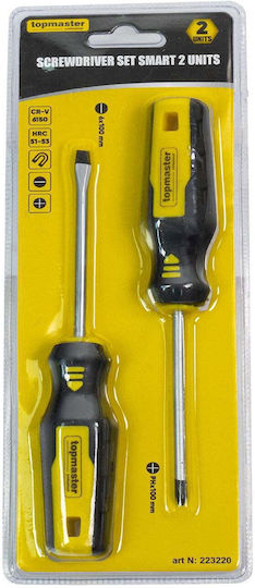Smart Precision Screwdriver Set Ph2 Sl5 2 Pieces Topmaster 223220