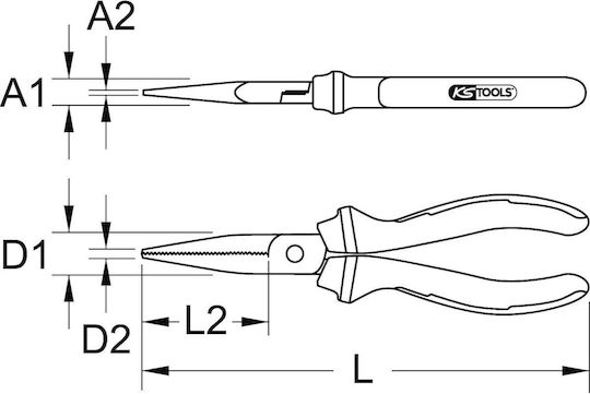 Ks Tools Πένσα Μήκους 160mm