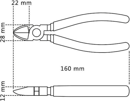 Beta 1082BM Side Cutter Length 160mm