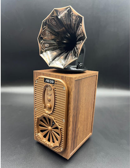 Ashu AS39 Bluetooth Колона 8W с Радио Кафява