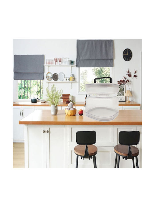 Alista Home Vază Utilizare Generală cu Capac Ermetic Plastic Alb 1400ml 1 Bucată