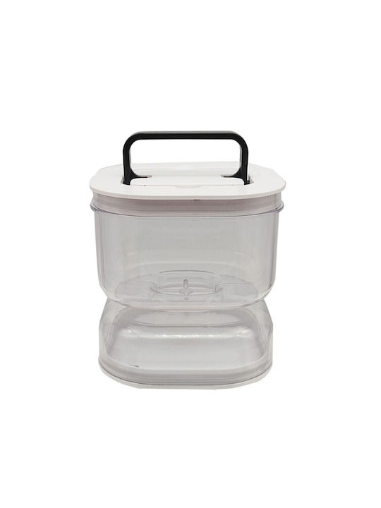 Alista Home Vază Utilizare Generală cu Capac Ermetic Plastic Alb 1400ml 1 Bucată