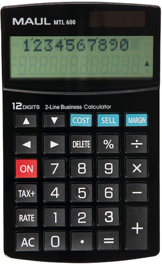 Maul MAUL MLT 600 Calculator 12 Digits in Black Color 1pcs