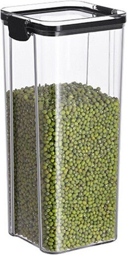 Alista Home Cereal Jar with Lid Plastic Transparent 1800ml