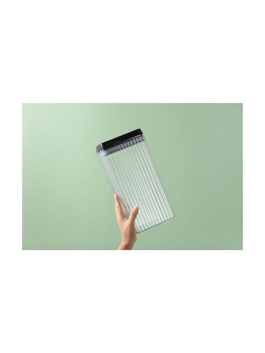 Alista Home Set 5 Bucăți Vaze Cereale cu Capac Plastic Transparent 1500ml 5 Bucăți
