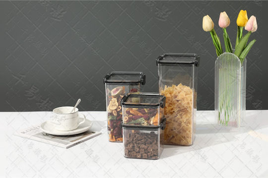 Alista Home Cereal Jar with Lid Plastic Transparent 460ml