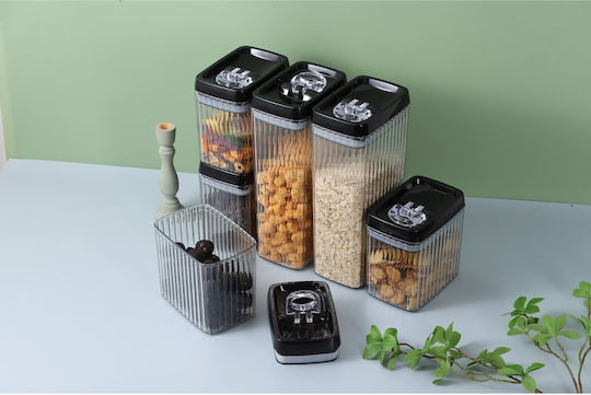 Alista Home Set 4 Pieces Cereals Jars with Plastic Transparent Lid 1500ml