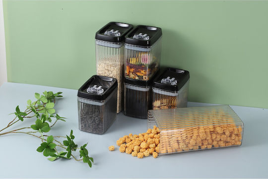 Alista Home Set 4 Pieces Cereals Jars with Plastic Transparent Lid 1500ml