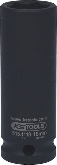 Ks Tools Long Socket with Frame Host 1/2" Diameter 18mm