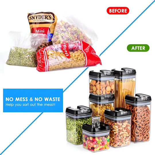 Alista Home Alista Home Food Jar for Sugar Cereal Pasta Coffee Tea with Airtight Lid Plastic Brown 1900ml