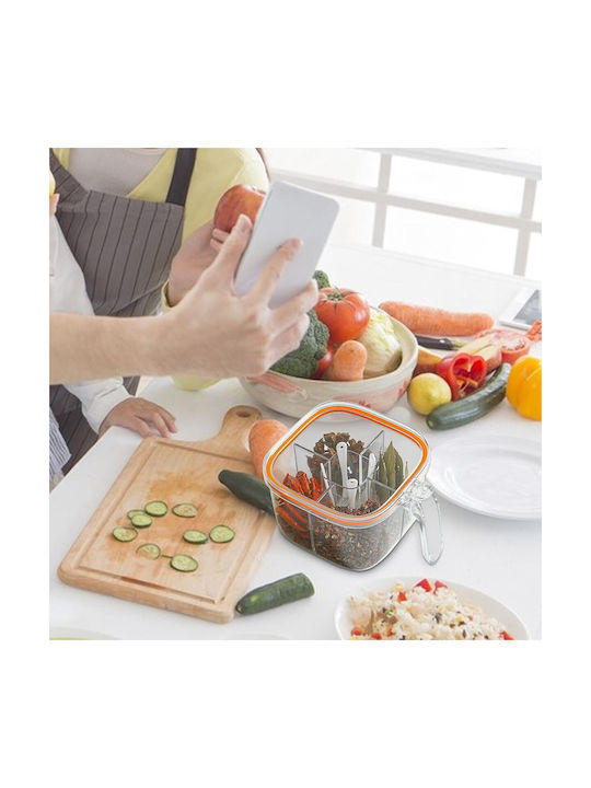 Alista Home Caseta pentru Zahăr / Cafea / Ceai cu Capac din Plastic Alb 10x10x20cm