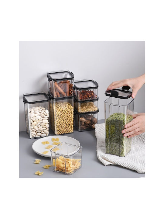 Alista Home Set 8 Bucăți Vaze Cereale cu Capac Plastic Transparent 460ml 8 Bucăți