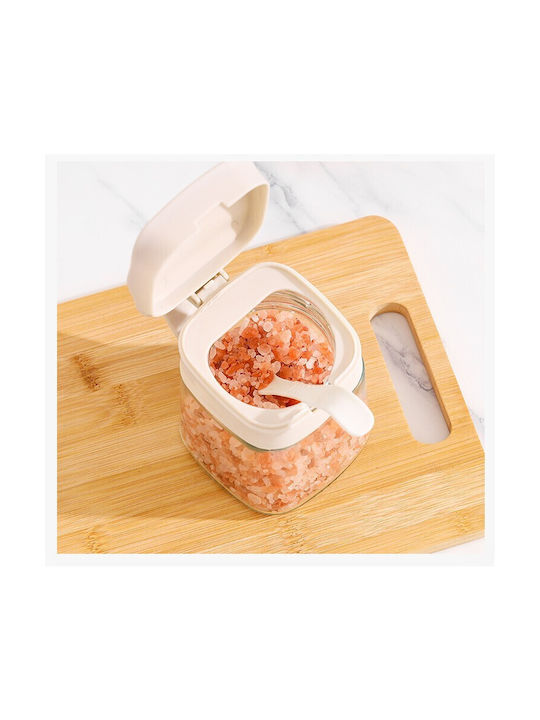 Alista Home Vază Pentru Zahăr Cu Capac Din Sticlă Albă 180ml
