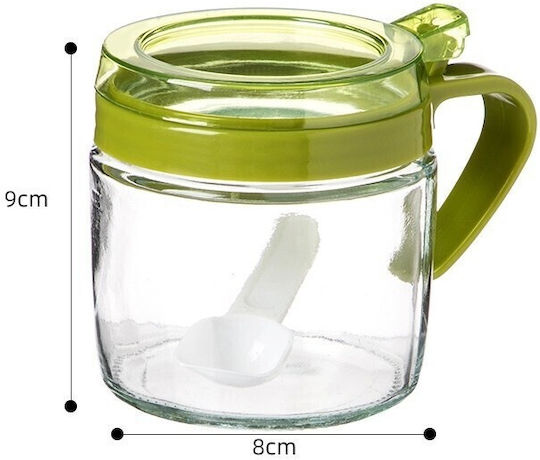 Alista Home Glass Sugar Jar with Lid Transparent 180ml
