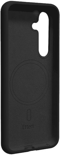 Etteri Mag Книга Силикон / Закалено стъкло Черен (Galaxy S26 Ultra)