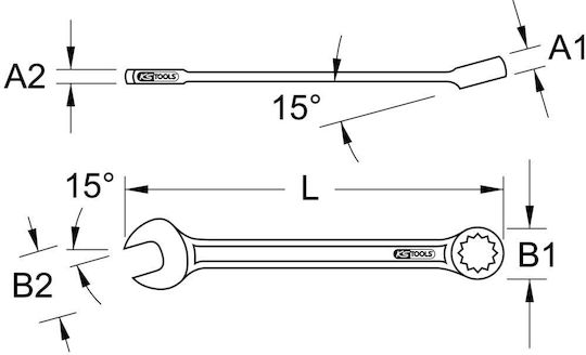 Cheie Fixă Clasică Înclinată 18mm K