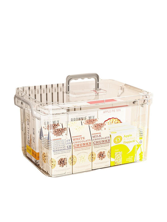 Alista Home Cutie de Depozitare Din Plastic Cu Roți și Capac Transparent 38.5x27.5x22cm